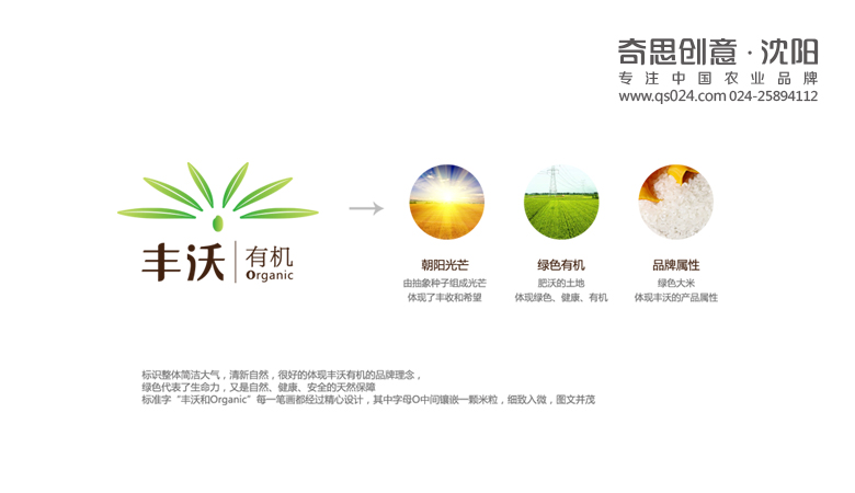 丰沃标志设计，大米品牌策划，logo设计，沈阳奇思创意策划有限公司